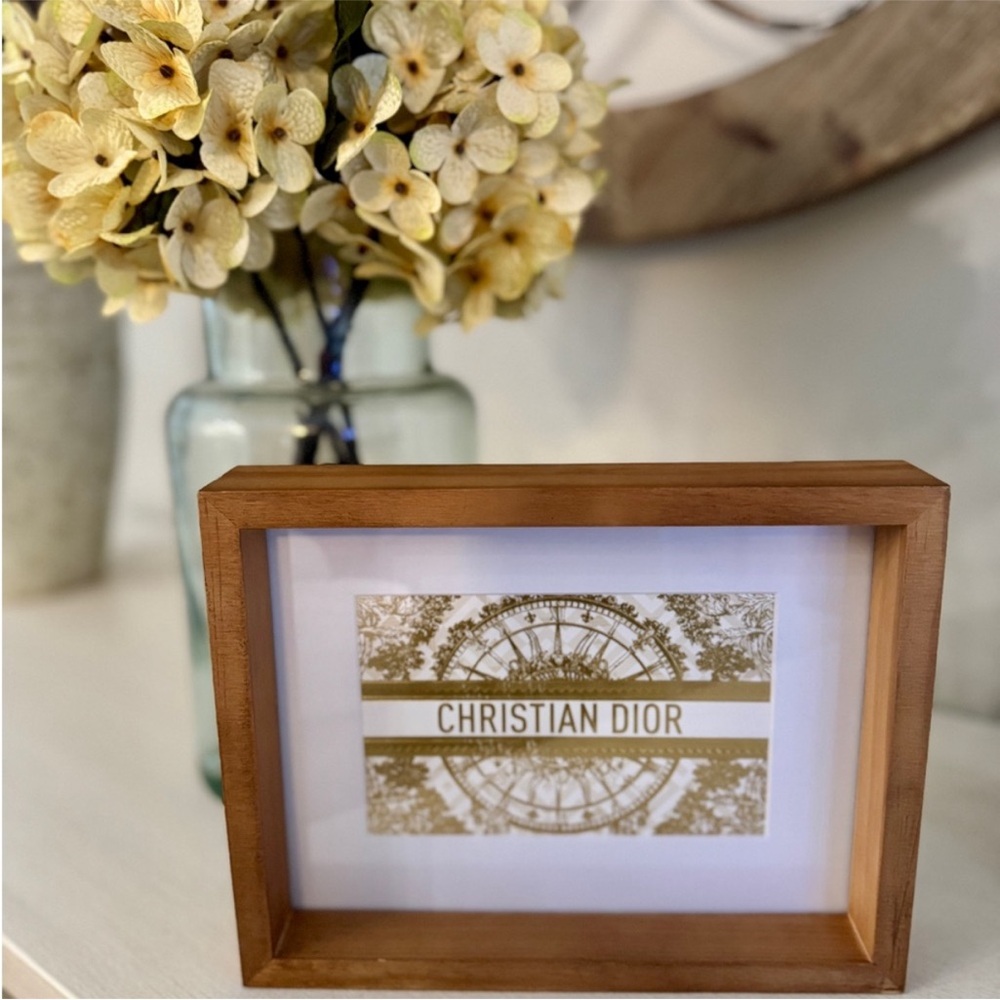 Christian Dior Framed Art with Gold Accents
